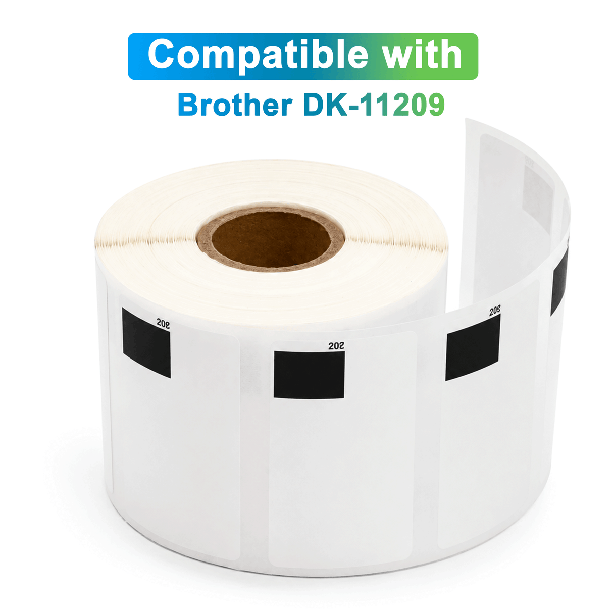Brother DK-1209 Compatible Large Address Labels ā 1.1" x 2.4" | Crisp Print | Strong Adhesive | Jam-Free | 800 Labels Per Roll