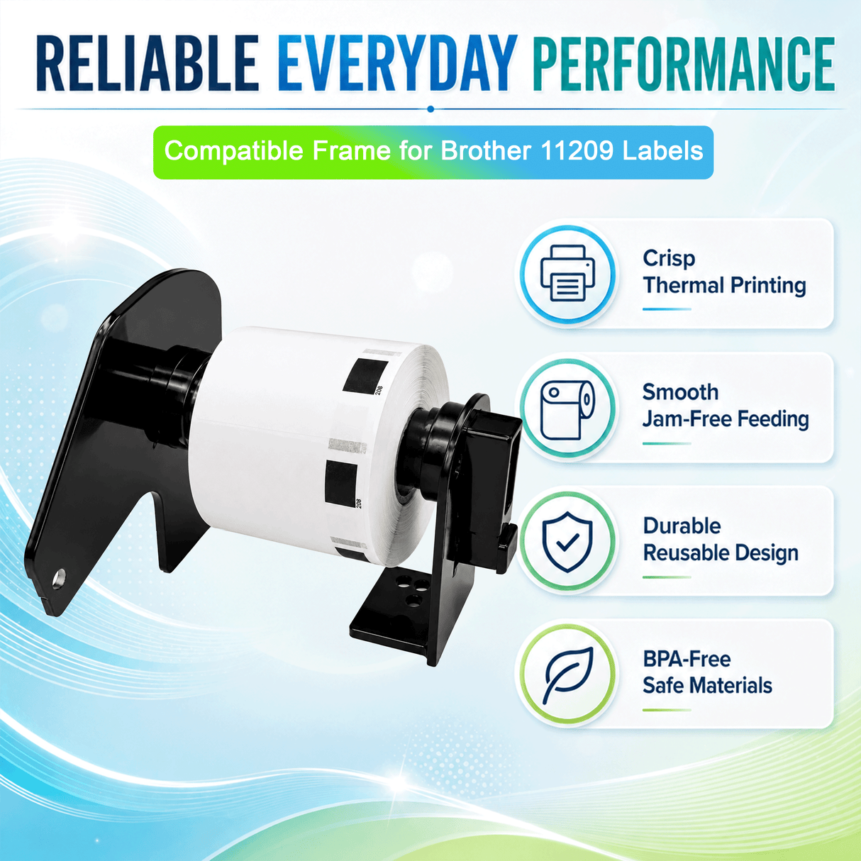 Brother DK 1209-Plastic Frame ONLY - Plastic Frame | Reusable | Jam-Free