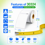 30324 Media Labels Compatible with Dymo LabelWriter – 2-1/8" x 2-3/4" | Crisp Print | Strong Adhesive | Jam-Free | 400 Labels Per Roll
