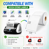 30324 Media Labels Compatible with Dymo LabelWriter – 2-1/8" x 2-3/4" | Crisp Print | Strong Adhesive | Jam-Free | 400 Labels Per Roll