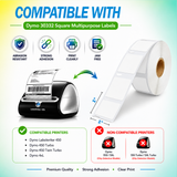30332 Multipurpose Labels Compatible with Dymo LabelWriter – 1" x 1" | Crisp Print | Strong Adhesive | Jam-Free | 750 Labels Per Roll
