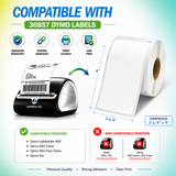 30857 Name Badge Labels/Appointment Labels Compatible with Dymo LabelWriter – 2-1/4" x 4" | Crisp Print | Strong Adhesive | Jam-Free | 250 Labels Per Roll