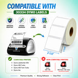 30334 Multipurpose Labels Compatible with Dymo LabelWriter– 2-1/4" x 1-1/4" | Clear Print | Strong Adhesive | Jam-Free | 1,000 Labels/Roll