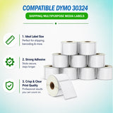 30324 Media Labels Compatible with Dymo LabelWriter – 2-1/8" x 2-3/4" | Crisp Print | Strong Adhesive | Jam-Free | 400 Labels Per Roll