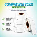 30321 Premium Compatible Dymo Multipurpose Labels – 3-1/2" x 1-4/10" | Sharp Print | Strong Adhesive | Jam-Free | 260 Labels/Roll