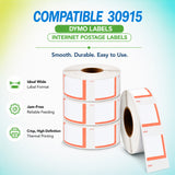 30915 Internet Postage Labels Compatible with Dymo LabelWriter – 1-5/8" x 1-1/4" (41mm x 32mm) | Crisp Print | Strong Adhesive | Jam-Free | 700 Labels/Roll