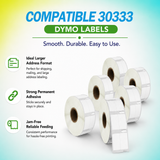 30333 Multipurpose Labels Compatible with Dymo LabelWriter – 1/2" x 1" | Crisp Print | Strong Adhesive | Jam-Free| 1,000 Labels Per Roll