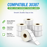 30387 3-Part Internet Postage Labels Compatible with Dymo LabelWriter – 2 5/16″ In Height X 10 1/2″ | Crisp Print | Strong Adhesive | Jam-Free | Shipping & Postage Ready | 100 Labels Per Roll