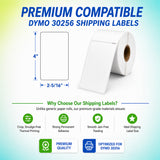 30256 Shipping Labels Compatible with Dymo  – 2-5/16" x 4" |  Crisp Print | Strong Adhesive | Jam-Free" | 300 Labels Per Roll