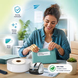 30321 Premium Compatible Dymo Multipurpose Labels – 3-1/2" x 1-4/10" | Sharp Print | Strong Adhesive | Jam-Free | 260 Labels/Roll
