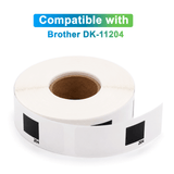 Brother DK-1204 Compatible Return Address Labels – 0.66" x 2.1" | Crisp Print | Strong Adhesive | Jam-Free | 400 Labels Per Roll