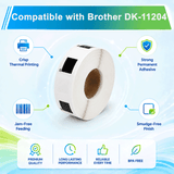 Brother DK-1204 Compatible Return Address Labels – 0.66" x 2.1" | Crisp Print | Strong Adhesive | Jam-Free | 400 Labels Per Roll