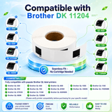 Brother DK-1204 Compatible Return Address Labels – 0.66" x 2.1" | Crisp Print | Strong Adhesive | Jam-Free | 400 Labels Per Roll