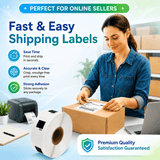 Brother DK-1204 Compatible Return Address Labels – 0.66" x 2.1" | Crisp Print | Strong Adhesive | Jam-Free | 400 Labels Per Roll