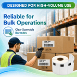 Brother DK-1209 Compatible Large Address Labels – 1.1" x 2.4" | Crisp Print | Strong Adhesive | Jam-Free | 800 Labels Per Roll