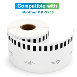 Brother DK-2205 Premium Compatible Continuous Paper Labels – 2.4" x 100 ft | Crisp Print | Strong Adhesive | Jam-Free