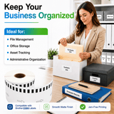 Brother DK-2205 Premium Compatible Continuous Paper Labels – 2.4" x 100 ft | Crisp Print | Strong Adhesive | Jam-Free