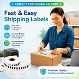 Brother DK-2205 Premium Compatible Continuous Paper Labels – 2.4" x 100 ft | Crisp Print | Strong Adhesive | Jam-Free