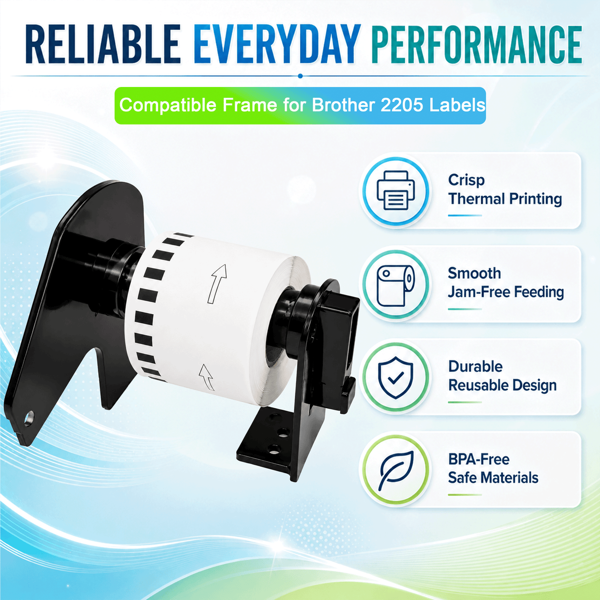 Brother DK 2205-Plastic Frame ONLY for 2205 Continuous Labels - Plastic Frame | Reusable | Jam-Free