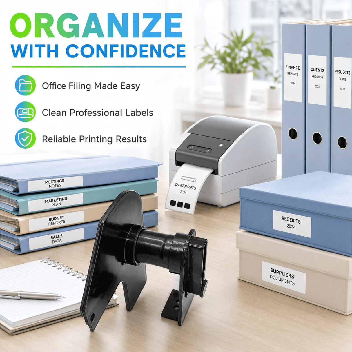 Brother DK 2205-Plastic Frame ONLY for 2205 Continuous Labels - Plastic Frame | Reusable | Jam-Free