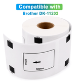 Brother DK-1202 Compatible Shipping / Multipurpose Labels – 2.4" x 4" | Crisp Print | Strong Adhesive | Jam-Free | 300 Labels Per Roll