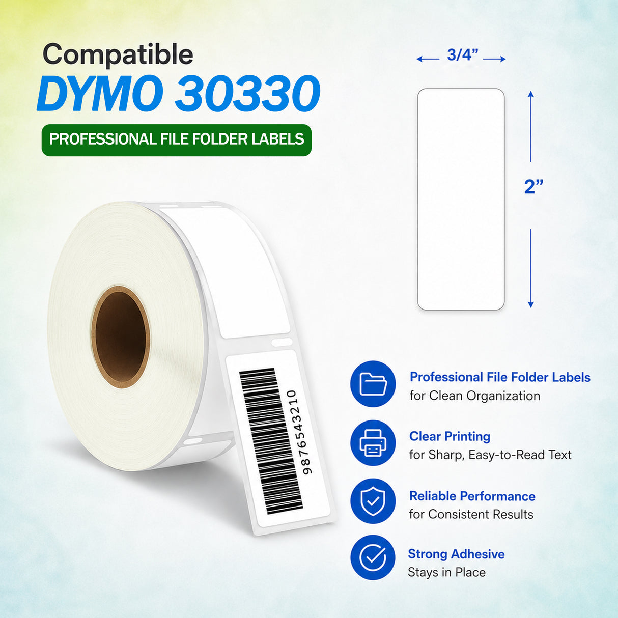 30330 Return Address Labels Compatible with Dymo LabelWriter – 3/4" x 2" | Crisp Print | Strong Adhesive | Jam-Free| 500 Labels Per Roll