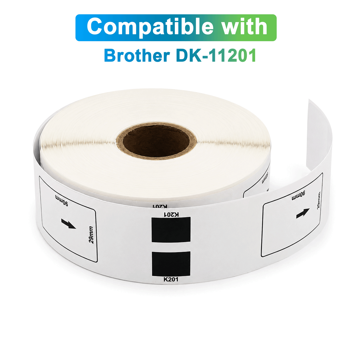 Brother DK-1201 Compatible Multipurpose / Return Address Labels – 1.1" x 3.5" | Crisp Print | Strong Adhesive | Jam-Free | 400 Labels Per Roll